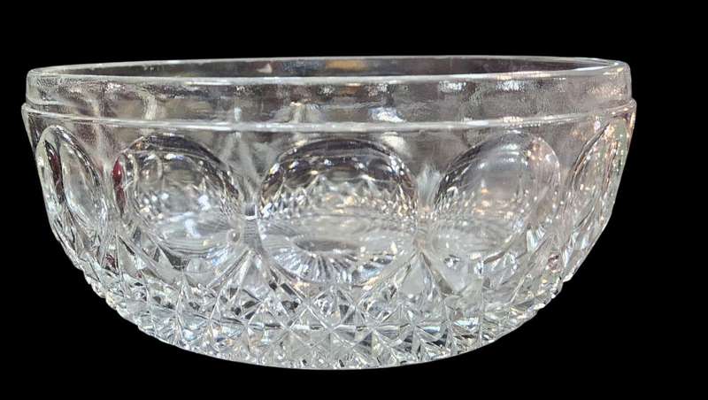 Vintage crystal salad bowl
