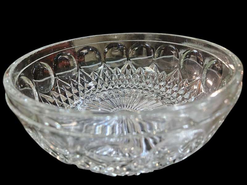 Vintage crystal salad bowl