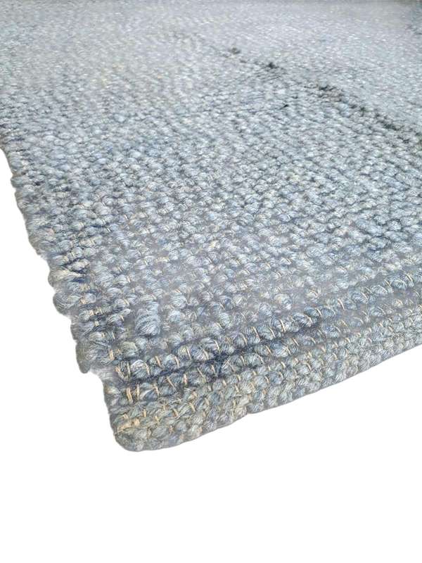 Blue wool carpet