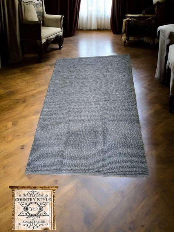 Blue wool carpet