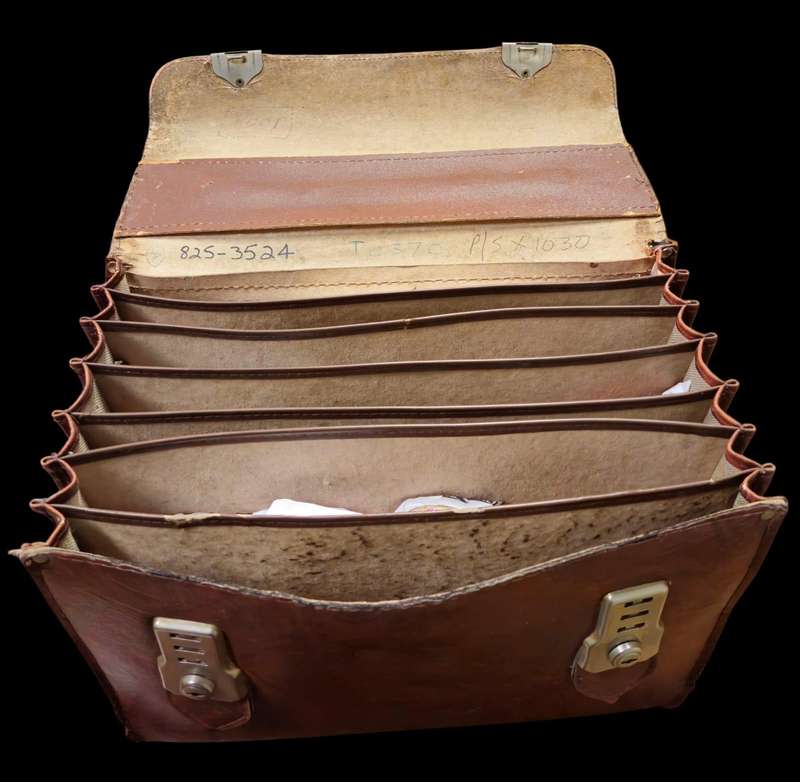 Vintage brown leather briefcase