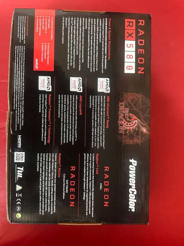PowerColor AMD Radeon RED DRAGON RX 580 8GB GDDR5 1xHDMI/3 x DP Graphics Card RX 580 8GBD5-OC+