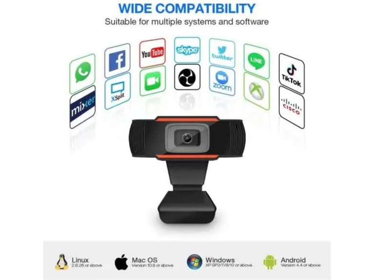 Webcam 720P Web Camera USB Plug Web Cam For PC YouTube Skype