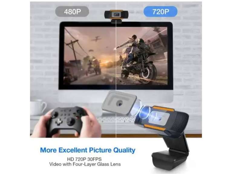 Webcam 720P Web Camera USB Plug Web Cam For PC YouTube Skype