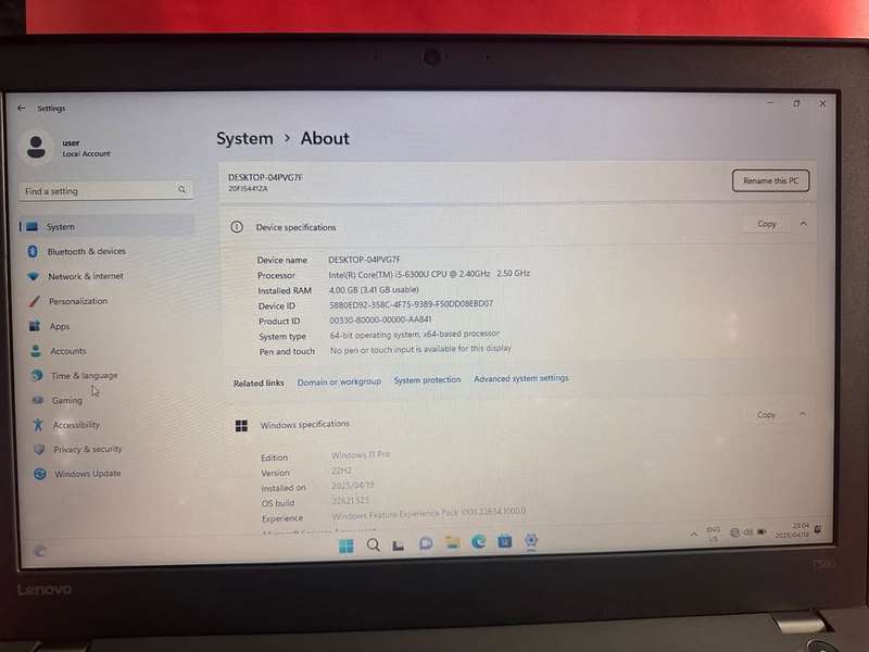 Lenovo ThinkPad T560 2.4GHz i56300u 6th Gen 15.6zoll full HD 1920 x 1080 Laptop(3+ Hours Battery)