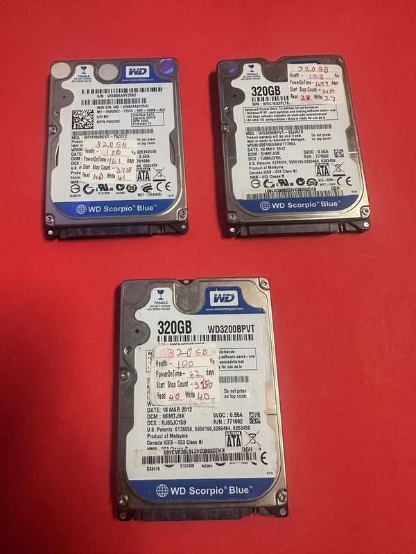 WESTERN DIGITAL WD3200BPVT Scorpio Blue 320GB 5400 RPM 8MB cache SATA 3.0Gb/s 2.5 internal notebook