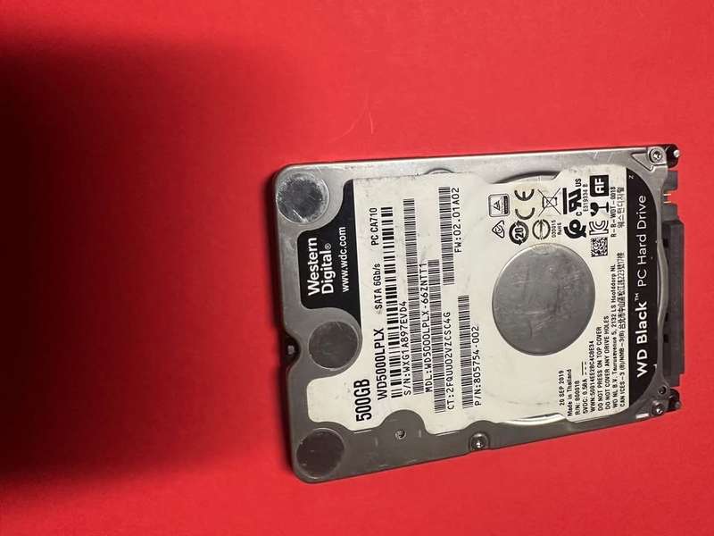 500GB Western Digital Black 2.5" SATA Hard Drive 7200RPM for Laptop
