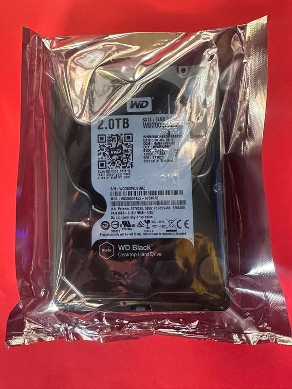 Brand New Western Digital WD BLACK 2TB Hard Drive SATA III 64MB 7200 RPM 3.5''