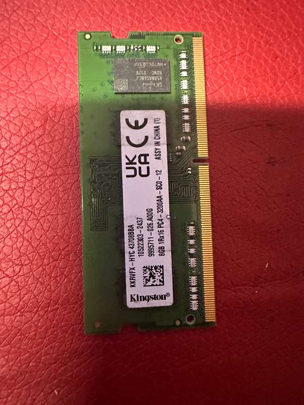 Kingston 8GB DDR4-3200 1RX16 PC4 260pin 1.2V CL22 KKRVFX-HYC SO-DIMM Notebook Memory Module