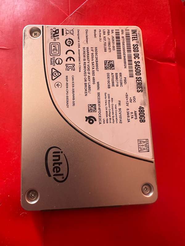Intel S4500 480GB DC Series ssd 2.5 inch SATA3 Solid State Drive
