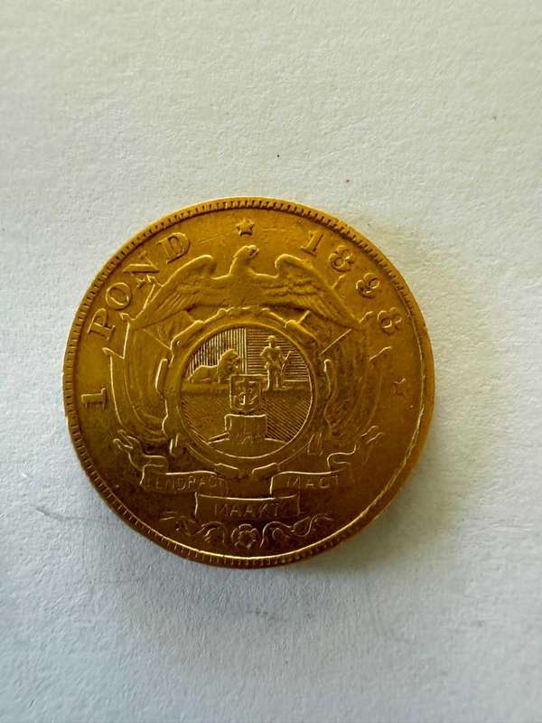 1898 Paul Kruger 1 pond gold coin