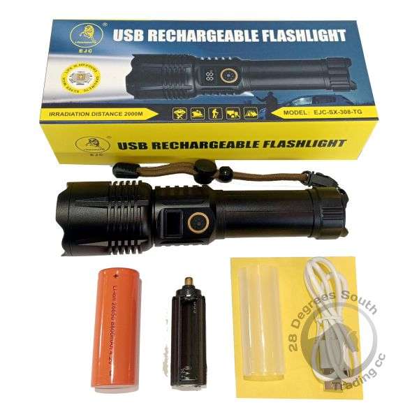 Ultra-bright USB Rechargeable LED Flashlight