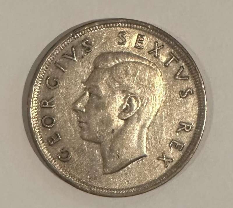 1952 5 Shilling Crown Union of South Africa coin 14.14g Pure Silver