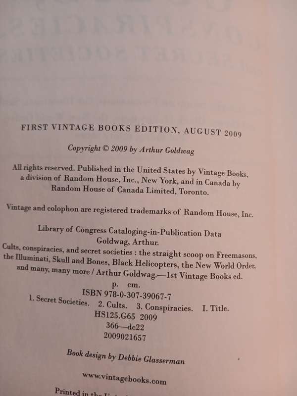 Cults, Conspiracies & Secret Societies by Arthur Goldwag