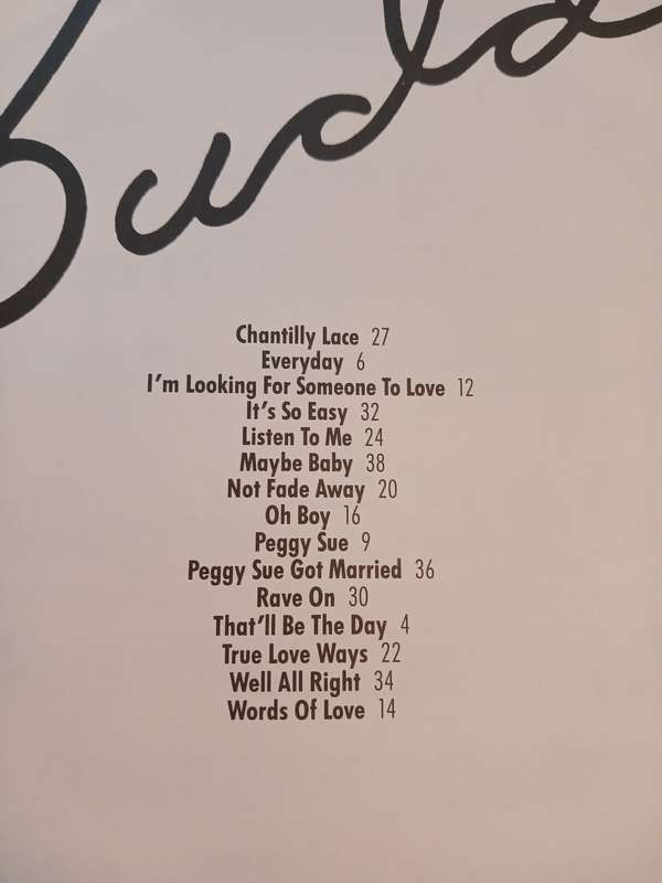 Buddy, The Buddy Holly Story, Sheet Music