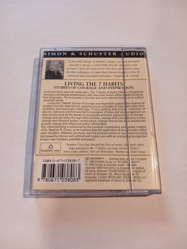 Living the 7 Habits, Stories of Courage and Inspiration by Stephen R. Covey, 1 x Audio Cassette