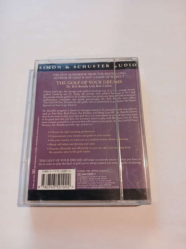 The Golf of Your Dreams by Dr. Bob Rotella with Bob Cullen, 1 x Audio Cassette