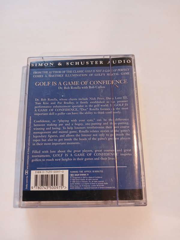 Golf is a Game of Confidence by Dr. Bob Rotella with Bob Cullen, 1 x Audio Cassette