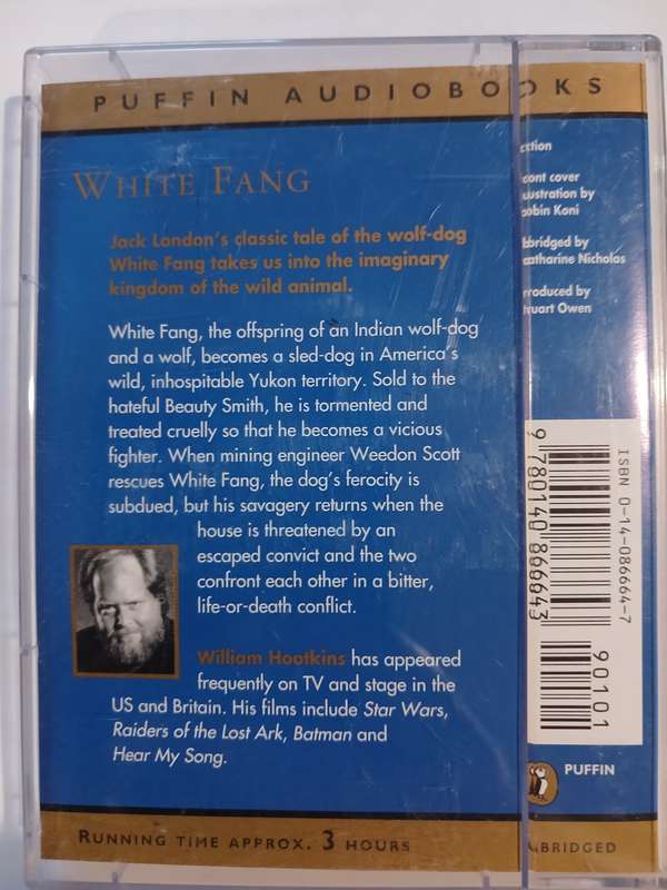 White Fang by Jack London read by William Hootkins, 2 x Audio Cassette