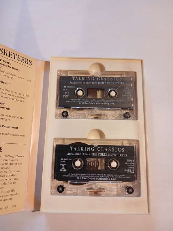 The Three Musketeers by Alexandre Dumas, 2 x Audio Cassettes, Talking Classics
