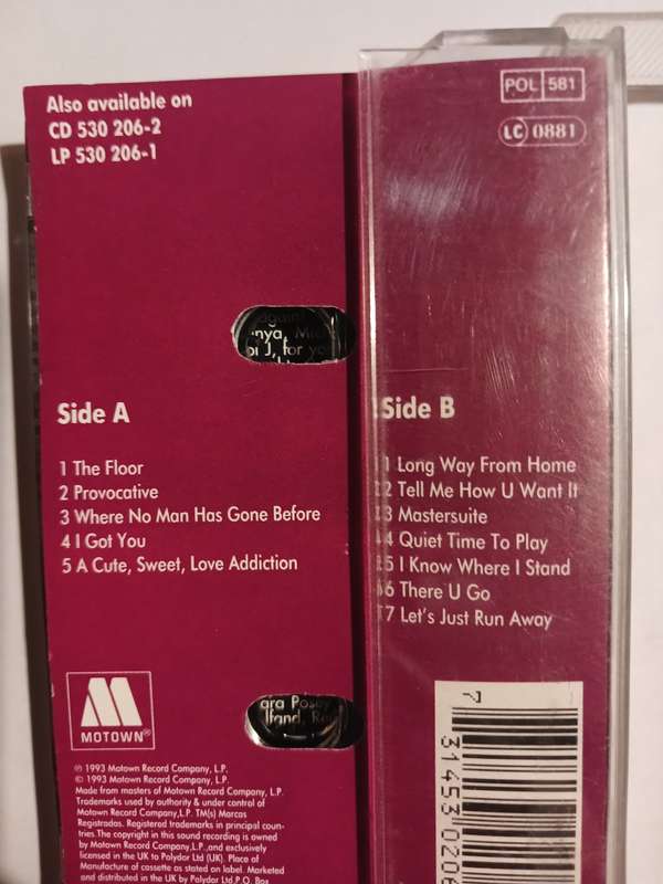 Johnny Gill, Provocative Cassette, UK