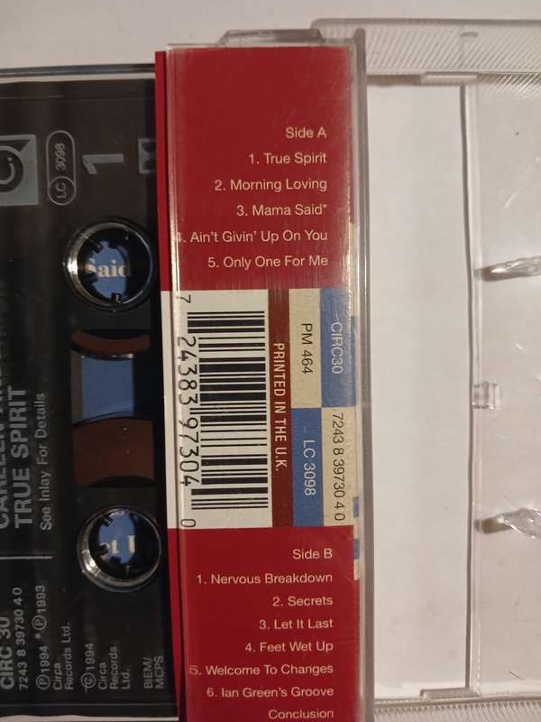 Carleen Anderson, True Spirit Cassette, UK