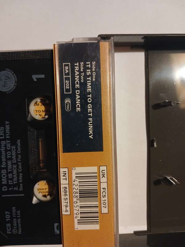 D-Mob featuring LRS, It is Time to get Funky Cassette single, UK