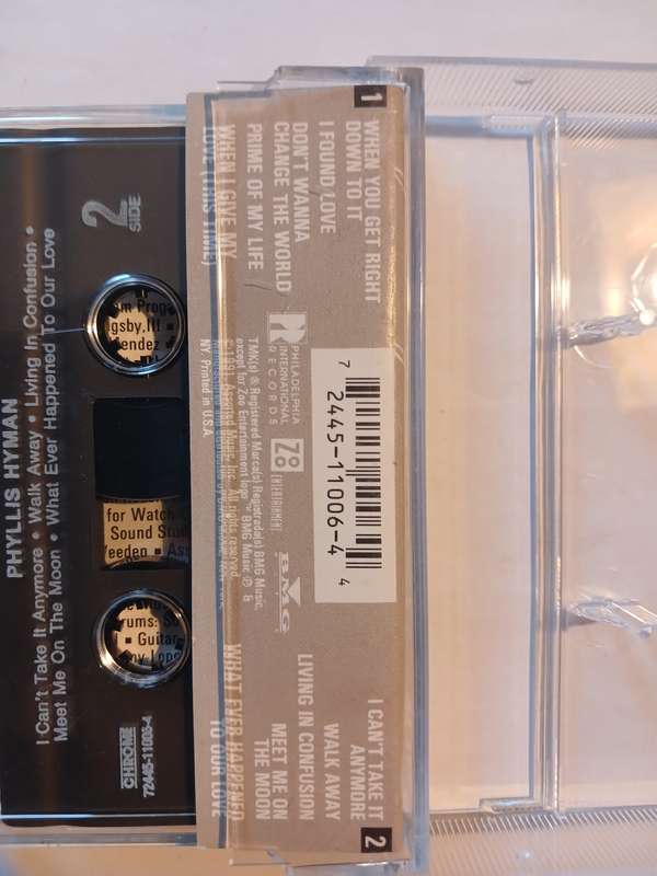 Phyllis Hyman, Prime of my Life Cassette, US