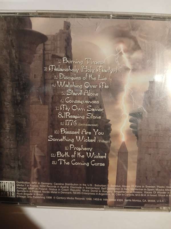 Iced Earth, Something Wicked This Way Comes CD, US