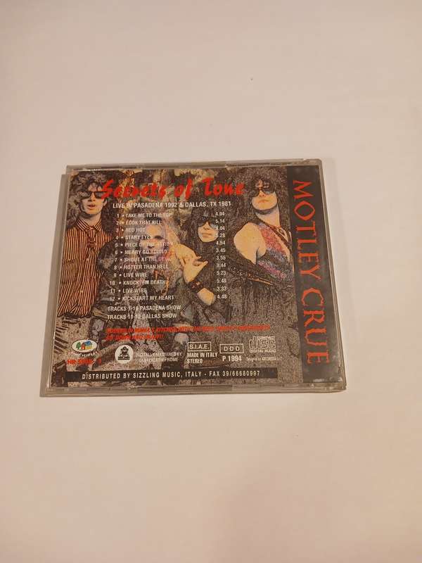 Motley Crue, Secrets of Tone CD, Italy