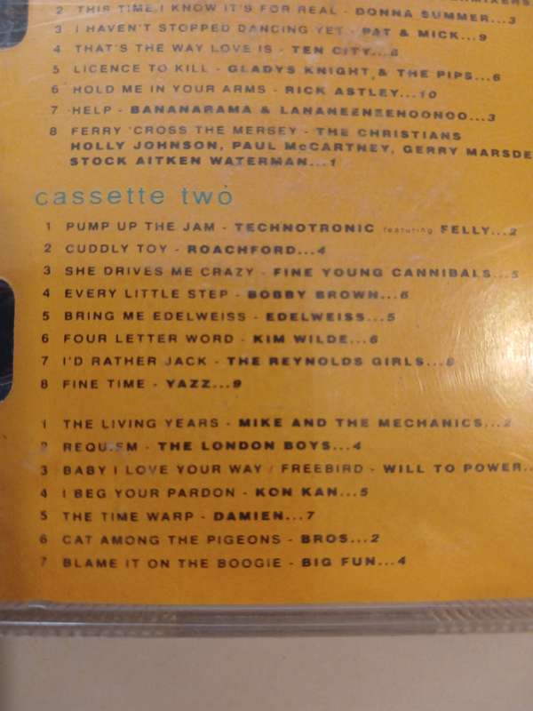 The Greatest Hits of 1989, 2 x Cassette