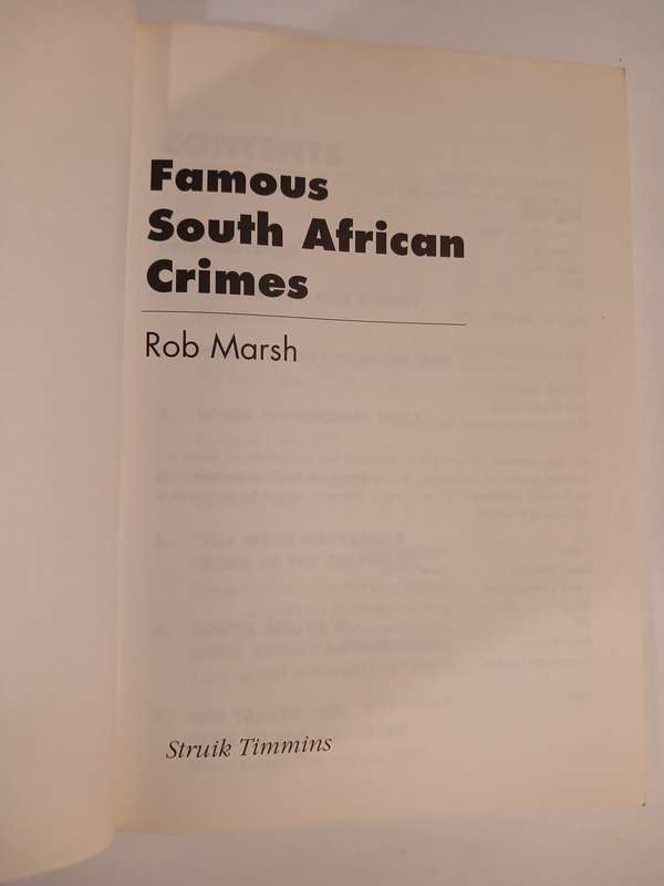 Famous South African Crimes by Rob Marsh