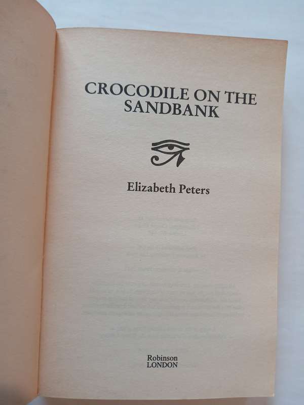 Elizabeth Peters, Crocodile on the Sandbank