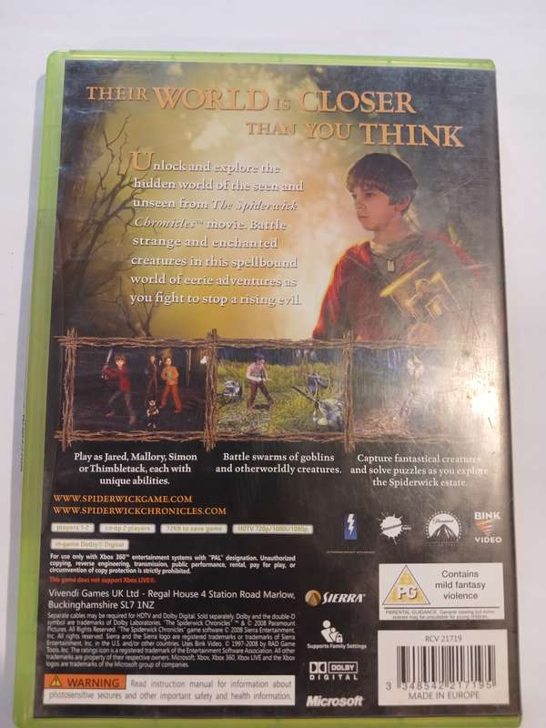 Xbox 360, The Spiderwick Chronicles