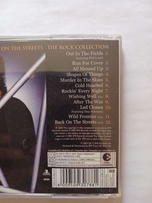 Gary Moore, Back on the Streets, The Rock Collection CD