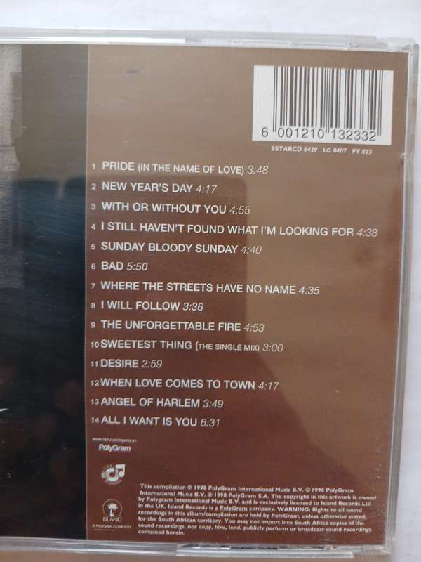 U2, The Best of 1980-1990 CD
