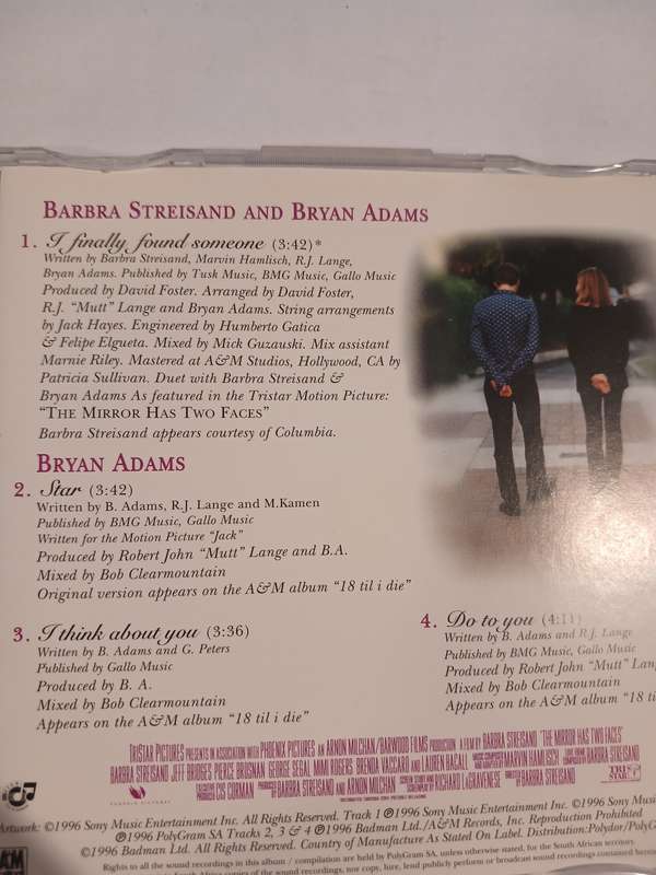 Barbara Streisand/Bryan Adams, I Finally Found Someone CD single