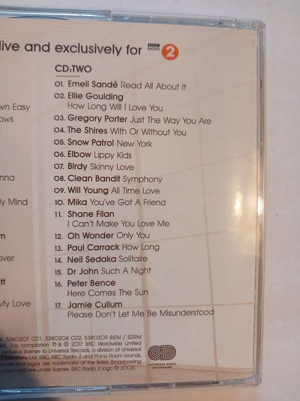 The Piano Room, BBC Radio 2, 34 Unique Live Recordings, 2 x CD, UK