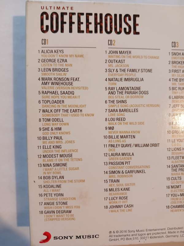 Ultimate Coffeehouse, 4 CD's of the Greatest Cafe Music, Europe