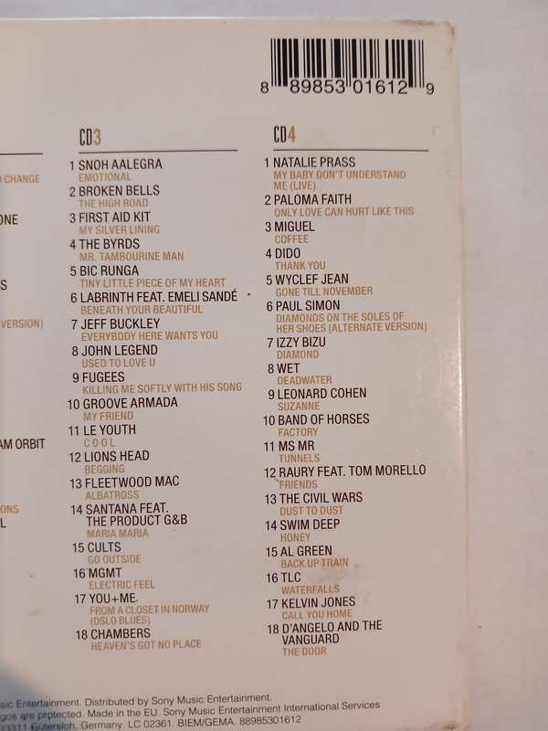 Ultimate Coffeehouse, 4 CD's of the Greatest Cafe Music, Europe