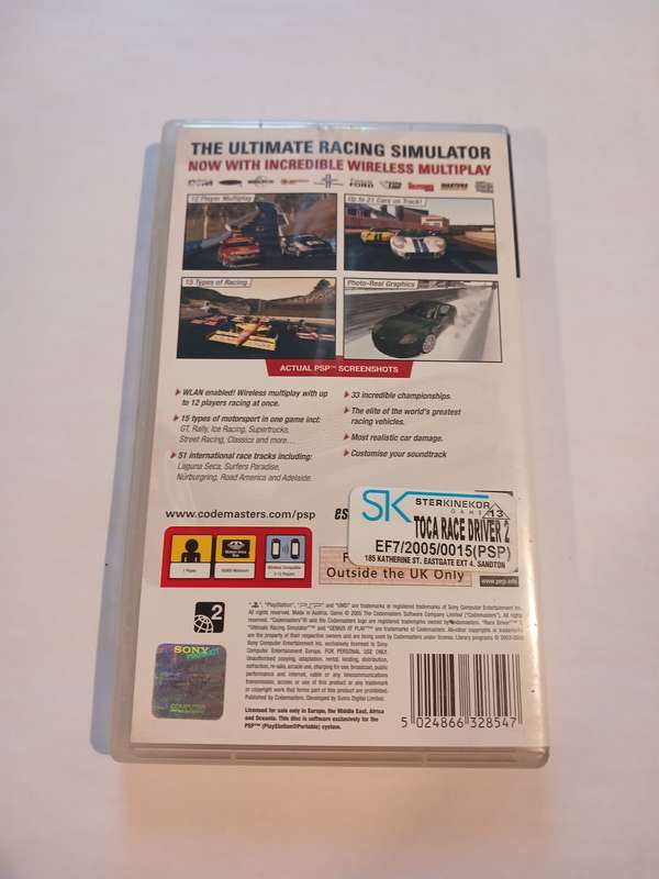 PSP, Toca Race Driver 2