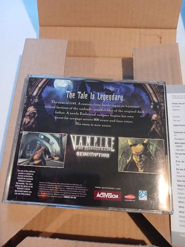 Vampire, The Masquerade, Redemption PC CD-rom
