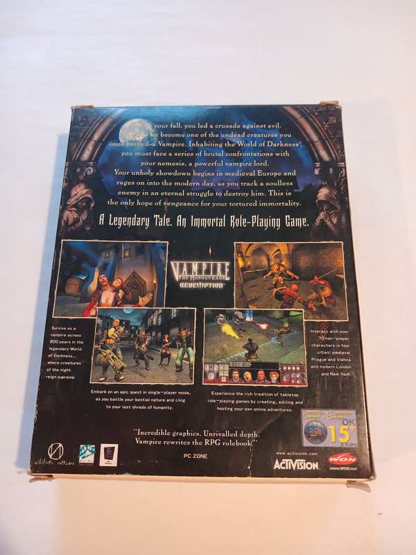 Vampire, The Masquerade, Redemption PC CD-rom