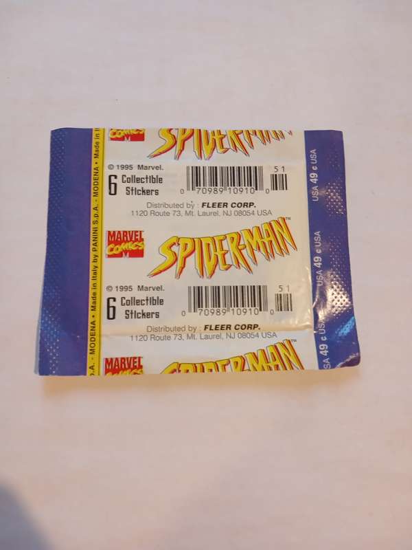 Spider-Man, 6 Collectible Stickers in Pack, 1995 Marvel, Read Descr.