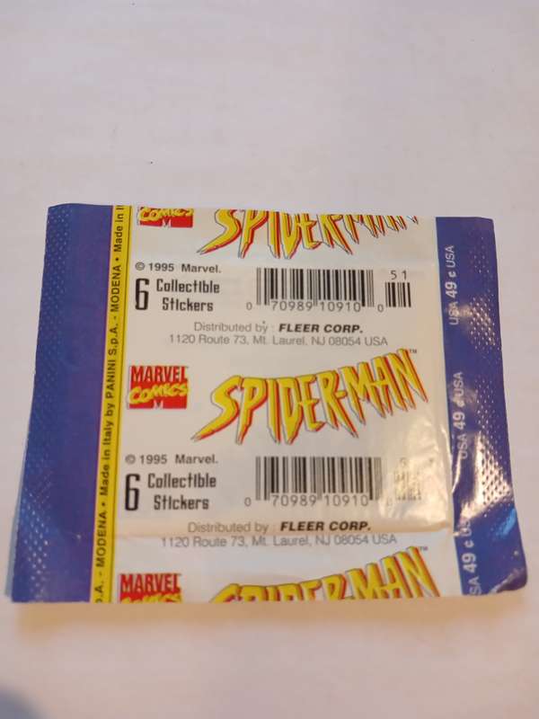 Spider-Man, 6 Collectible Stickers in Pack, 1995 Marvel, Read Descr.