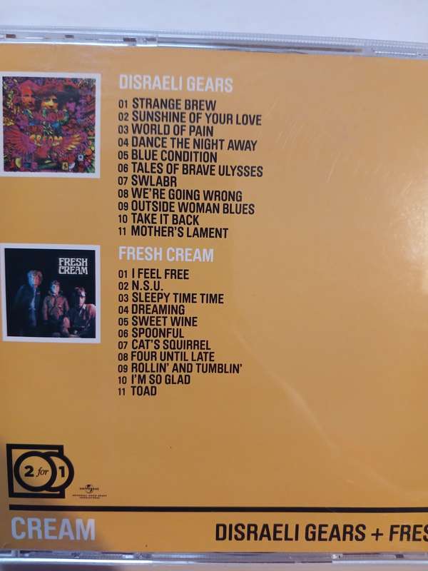 Cream, Disreali Gears / Fresh Cream, 2 x CD