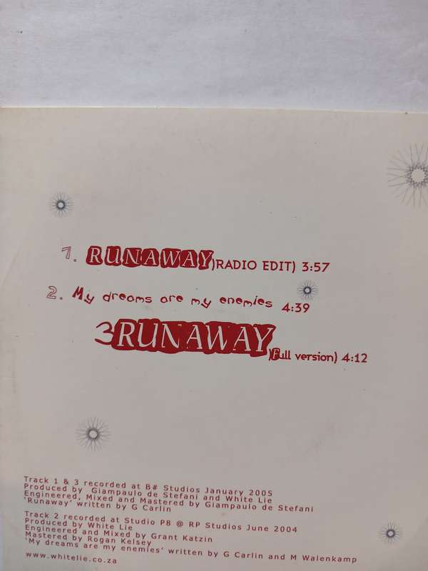 White Lie, Runaway CD single