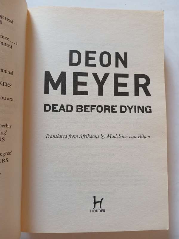 Dead Before Dying by Deon Meyer
