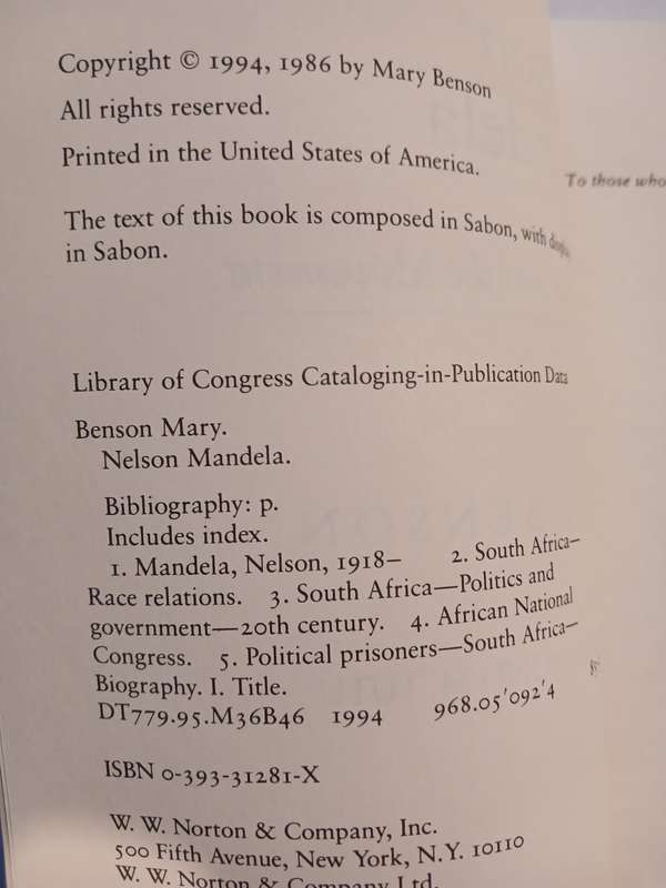Nelson Mandela, The Man and the Movement by Mary Benson