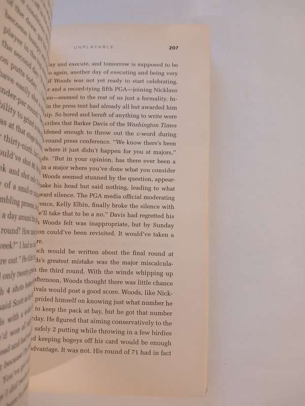 Unplayable, An Inside Account of Tiger's Most Tumultuous Season by Robert Lusetich